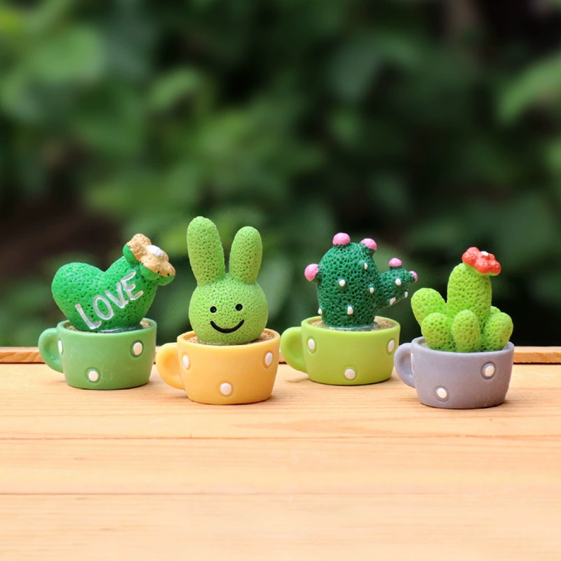 Мини-моделирование сочных кактусов мяч Смола ремесла маленькие украшения Слепая Коробка микро пейзаж настольные украшения