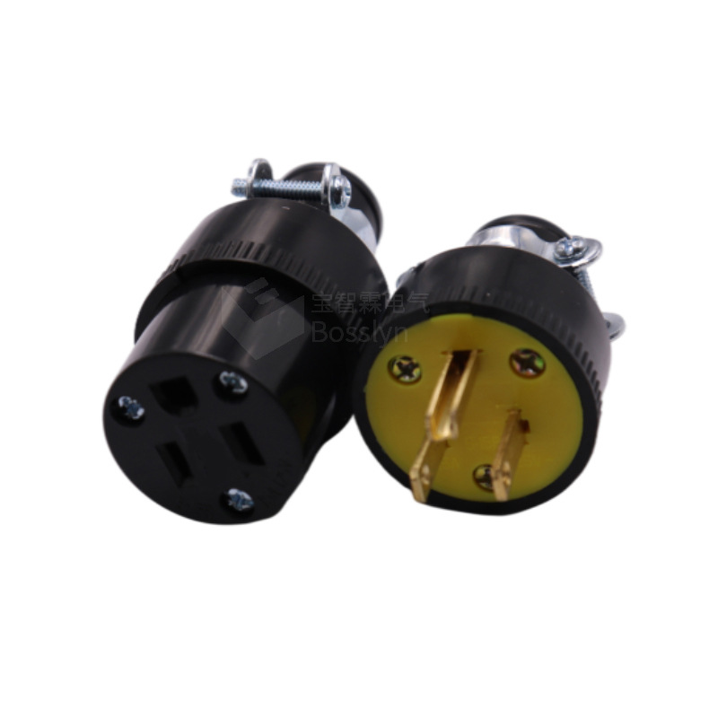 美式公母配套工业插头插座 15A 125V美标美规接线电源插头