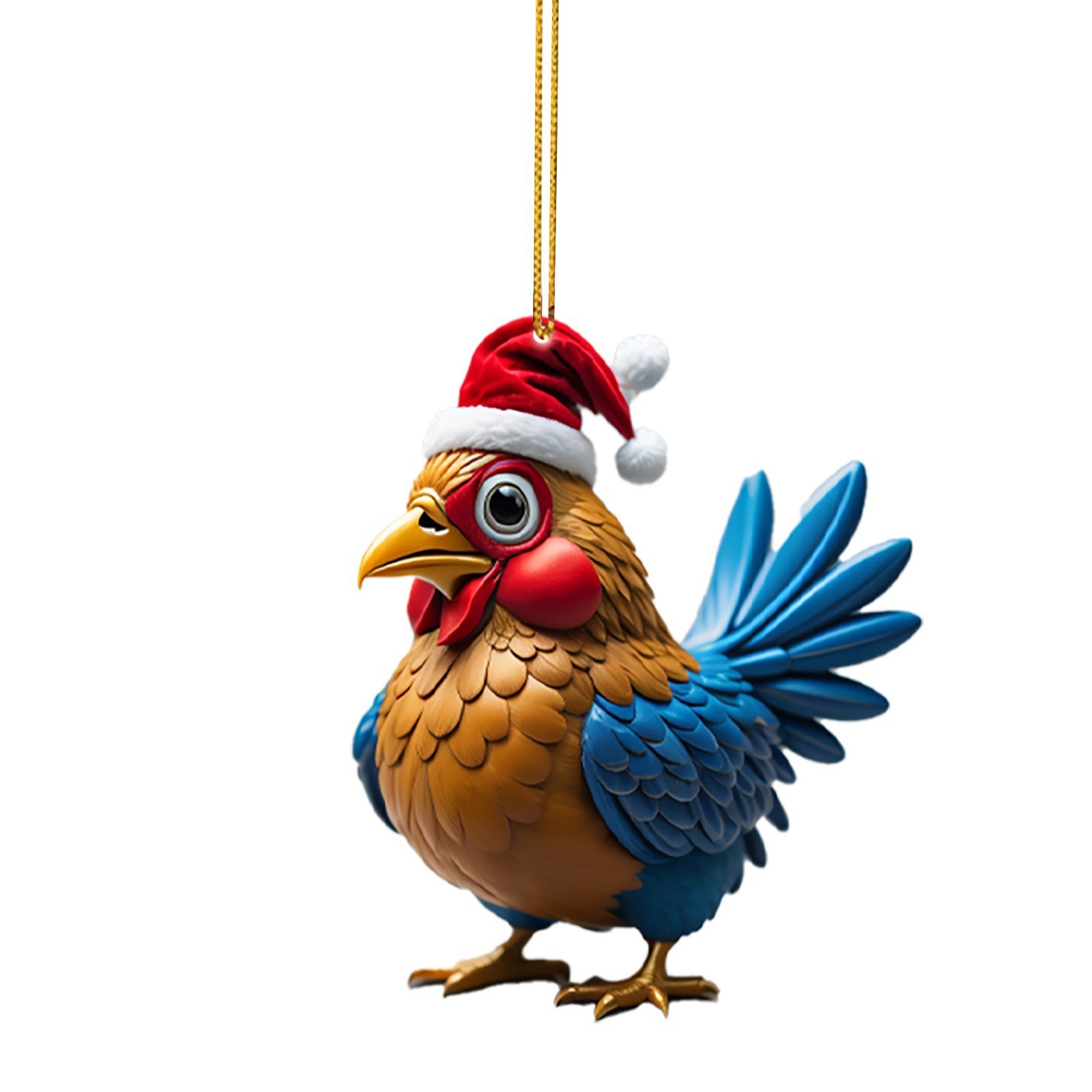 Christmas Creative Animal Chicken Rooster Series Pendant Christmas Tree Pendant Acrylic Hang Decorations display picture 4