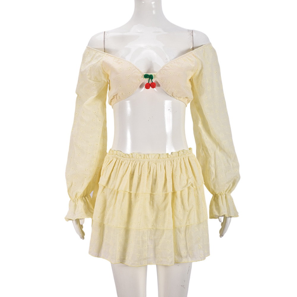 Autumn Sexy Street Sexy Exposed Cropped Three Dimensional Decoration Miniskirt Sets 5 Autumn Sexy Street Sexy Exposed Cropped Three Dimensional Decoration Miniskirt Sets