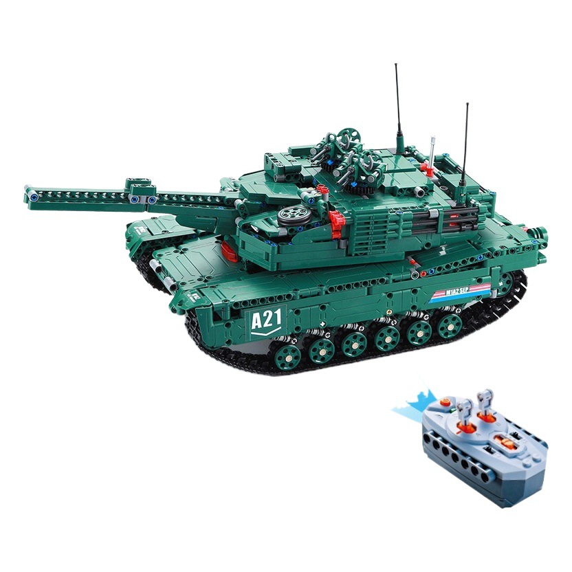 Doble Águila C61001 tanque de control remoto M1A2 gran montaje bloques giratorio torreta juguete los niños rompecabezas regalo