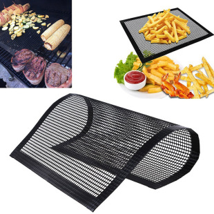 Customized Teflon Ptfe Barbecue Grids Mat High Temperature Resistant Barbecue Grids Outdoor Barbecue Non-Stick Household Bbq Mat
