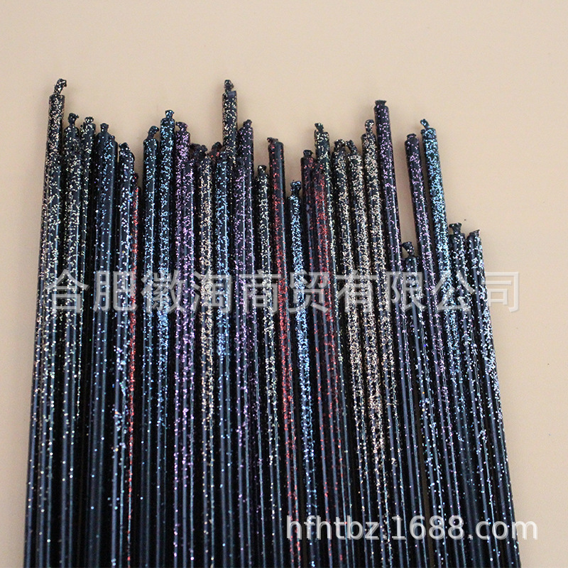 Al por mayor nueva línea de cumpleaños vela 6 embalaje independiente brillo atmósfera creativa fiesta de cumpleaños decoración de la torta vela