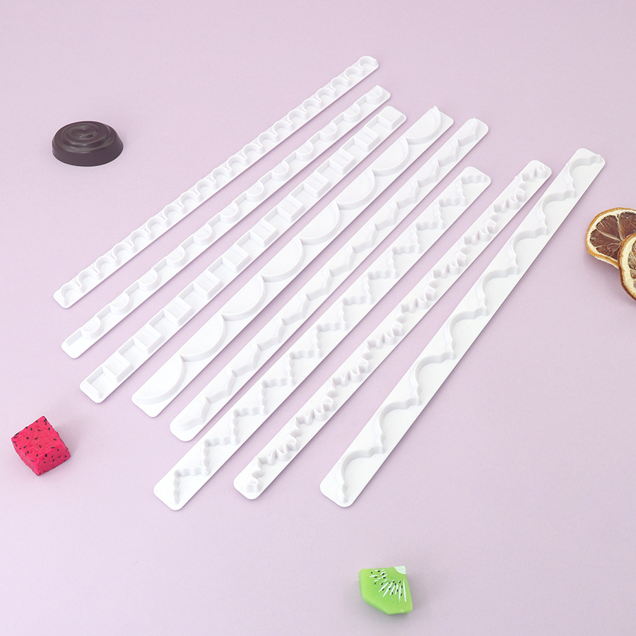 4 unids falda repujado tira cocina herramientas decoración de la torta DIY cookie molde en stock y entrega rápida