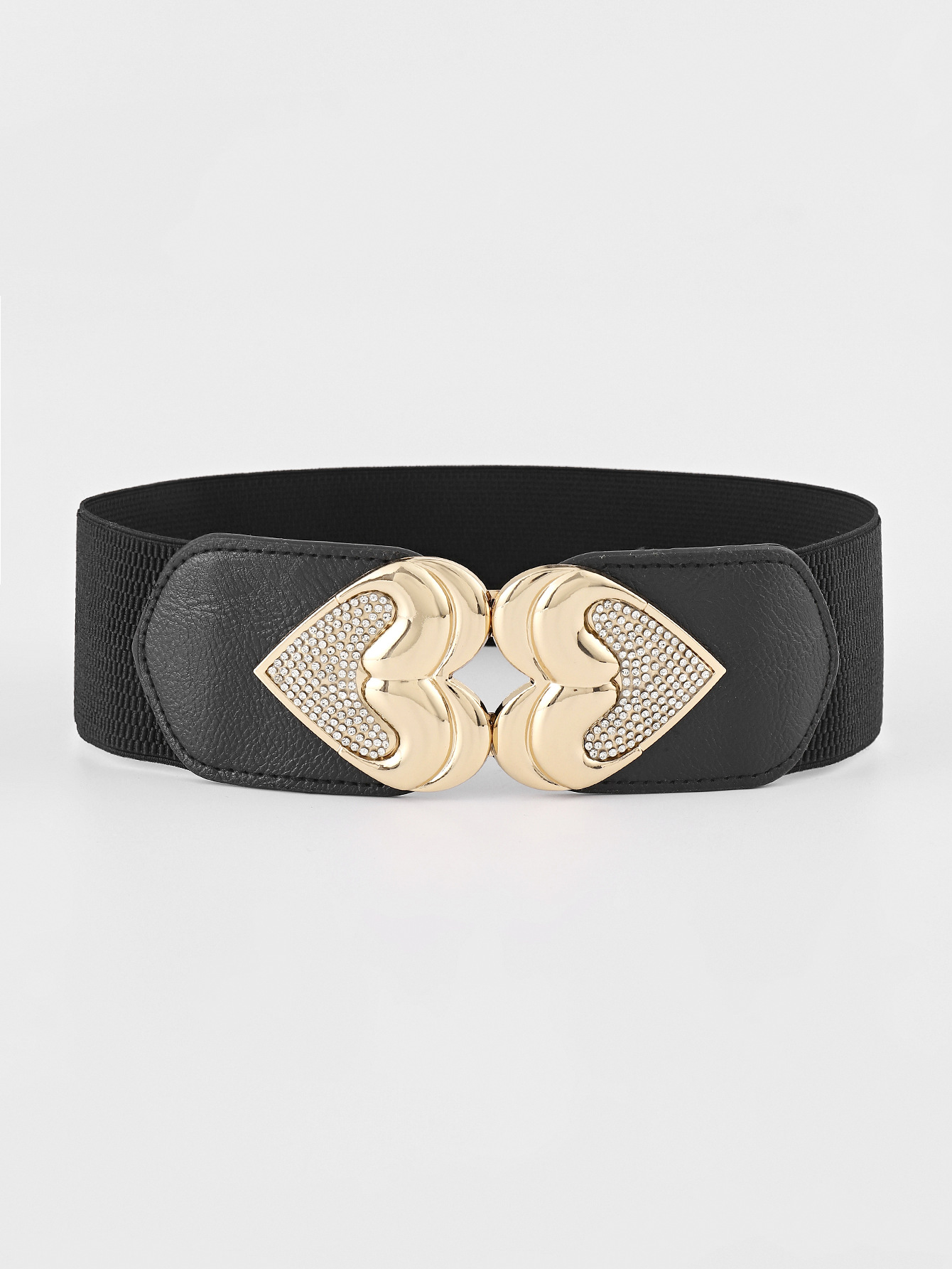 Großhandel Damen elastische breite Taille Dichtung, lässig elastische Mode dekorative Knopf Gürtel, Daunenjacke Kleid Gürtel_voghion.com