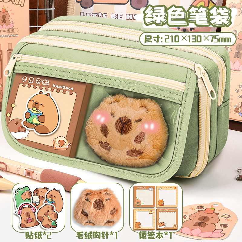 Estuche de lápices grande para niñas, escuela primaria, multifunción