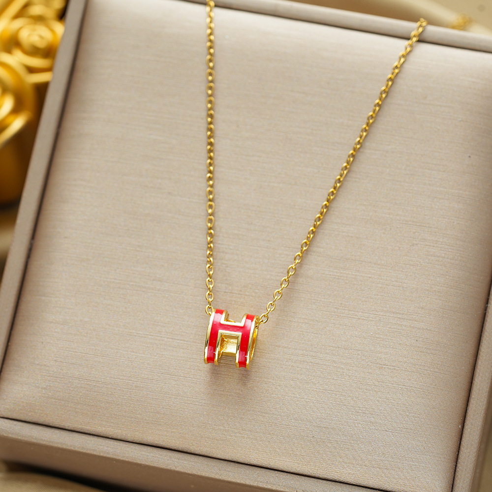 C552 골드 레드 목걸이