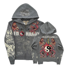 American Gothic Rock skulbones oversization Hoodie男女y 2kゴシック