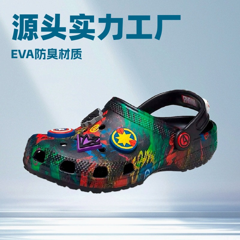 Zapatos Avengers Marvel drag niñas antideslizante alianza anti-desgaste zapatillas para hombres sandalias agujero agujero cruz