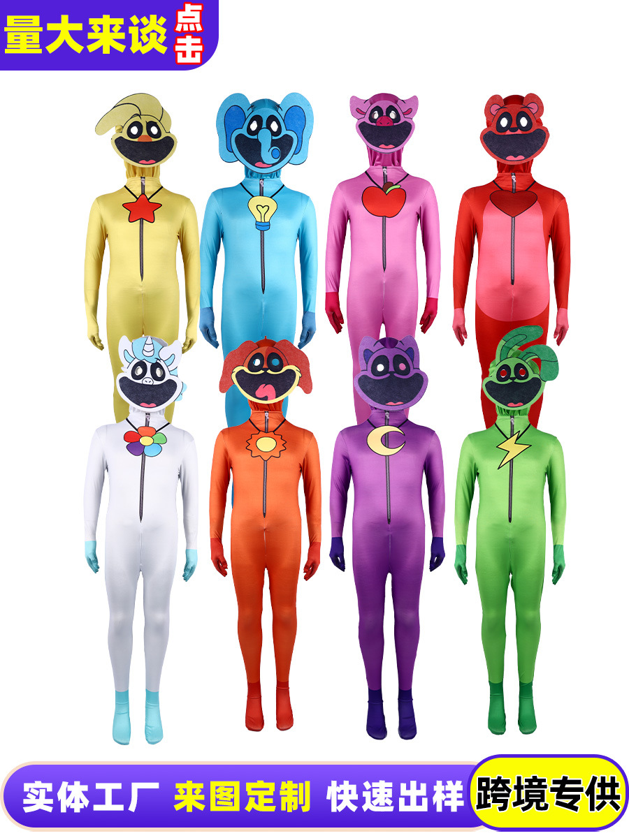 Traje de cosplay transfronterizo de Poppy Playtime para actuaciones escénicas, diseño de animales sonrientes de Poppy's Playtime image 3