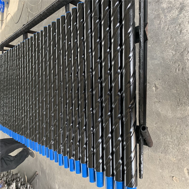 螺旋/麻花钻杆 刻槽肋骨钻杆 矿用凿岩钻具 干式/湿式打孔配件