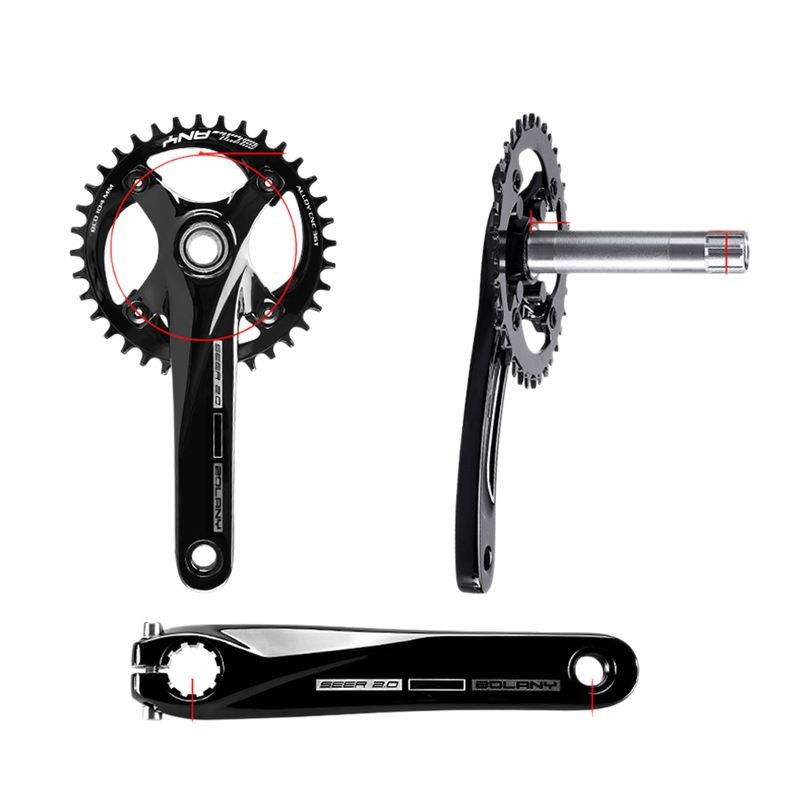 Bolany mountain bike diente Placa de aleación de aluminio hueco integrado manivela positiva y negativa Placa de diente 8-12 Modificación de velocidad sola placa