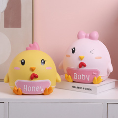 Factory Direct Sale Yellow Chicken Piggy Bank for Children Boys and Girls Only In and Not Out Creative Cute Piggy Bank