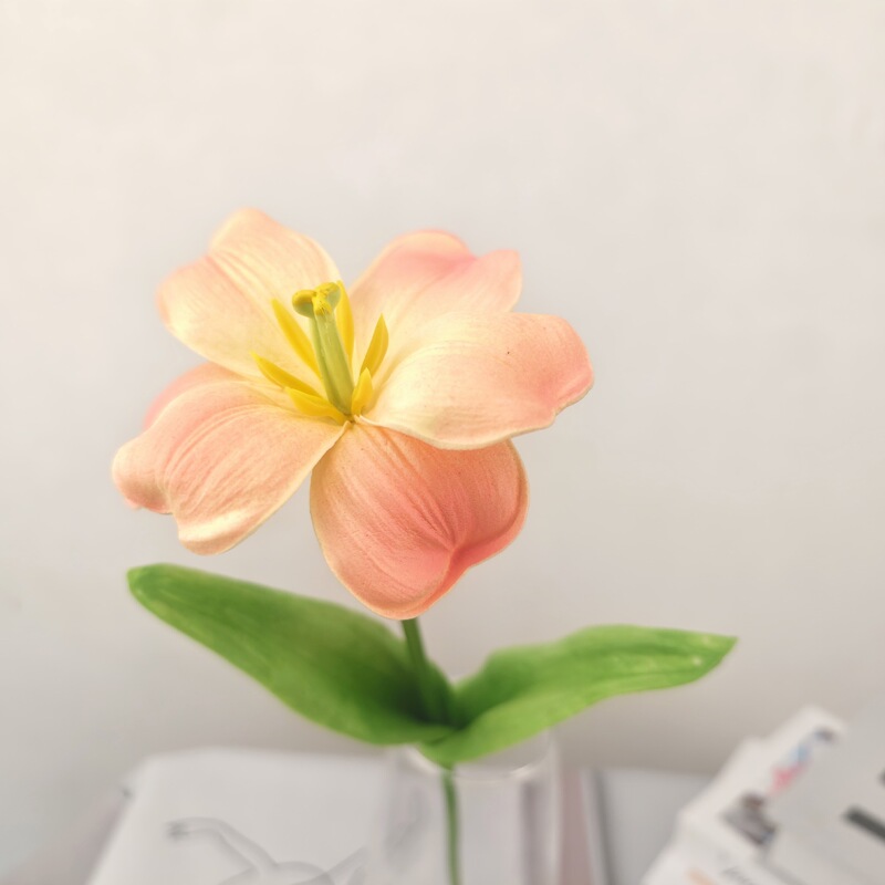 PU迷你郁金香批发家居装饰人造花束仿真植物手捧婚庆假花造景道具|undefined