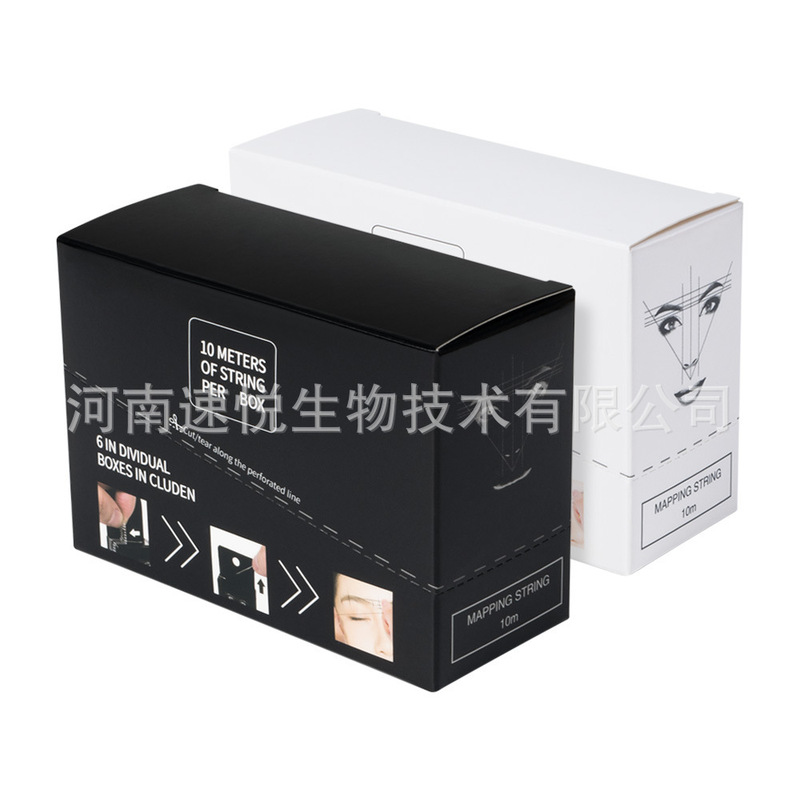 Tattoo Line Drawing Design Eyebrow Mapping Line Measurement Mark Symmetrical Tattoo Eyebrow Marking Box Brown Colorful Pink Multi-Color