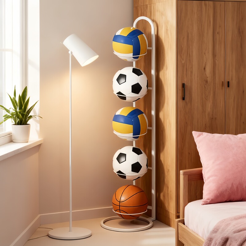 Household ball rack, kindergarten ball storage rack, school sports equipment basketball shelf, foreign trade ball rack manufacturer Household ball rack, kindergarten ball storage rack, school sports equipment basketball shelf, foreign trade ball rack manufacturer