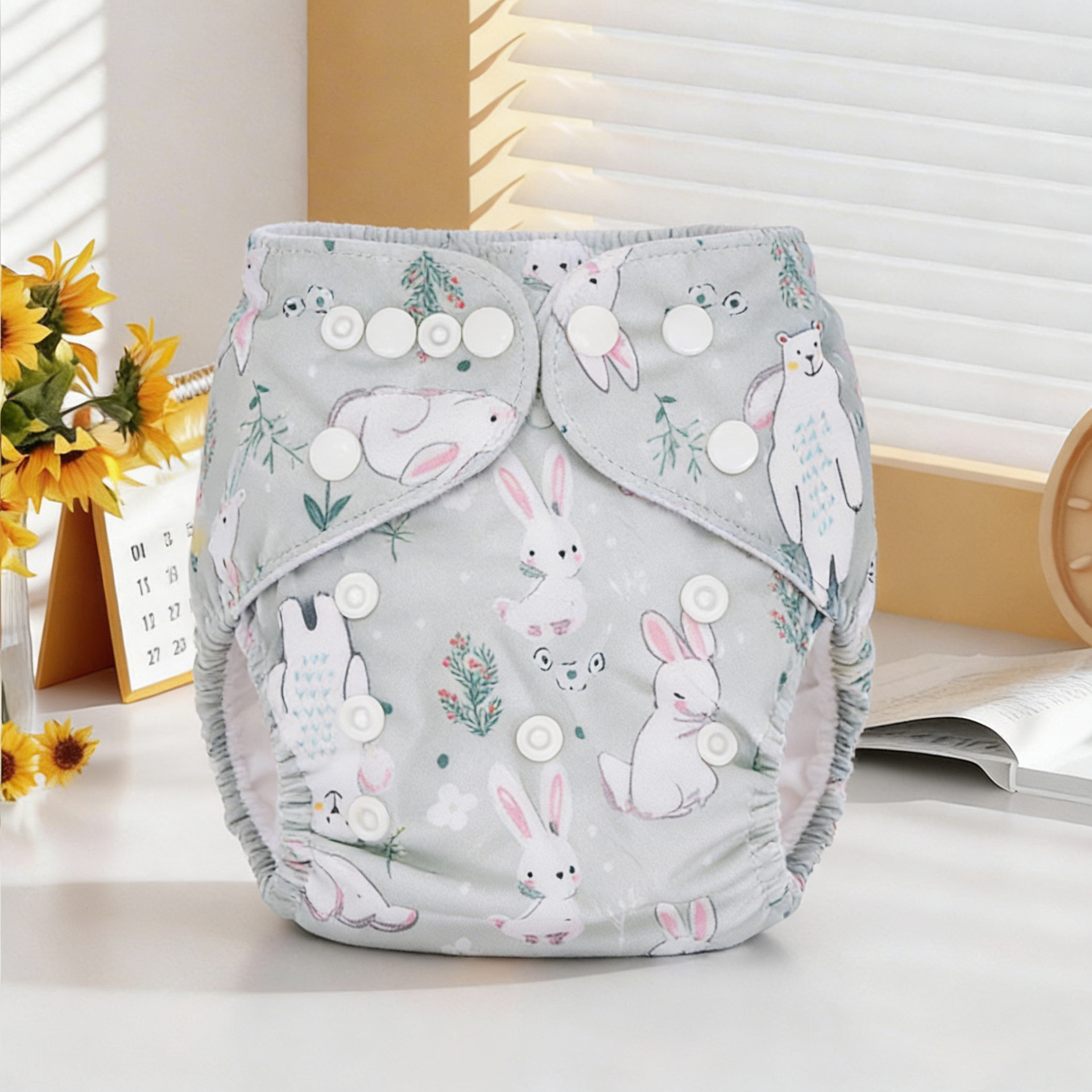 Pañales impermeables con broches para bebés, pañales de algodón ajustables para las cuatro estaciones, pantalones de entrenamiento para recién nacidos, pantalones a prueba de fugas, venta al por mayor.