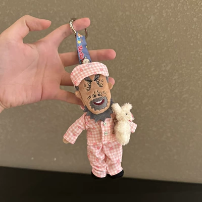 Pluş açarlıqlar – Doll Bag Pendant Funny - little-white-rabbit-pink-and-white-pajamas-grandpa-cow-pendant