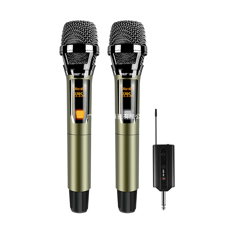 Xianke 充電式ワイヤレスマイク 1 対 2 ユニバーサルマイク U セグメント FM ホーム K シンガーハンドヘルドマイク|undefined