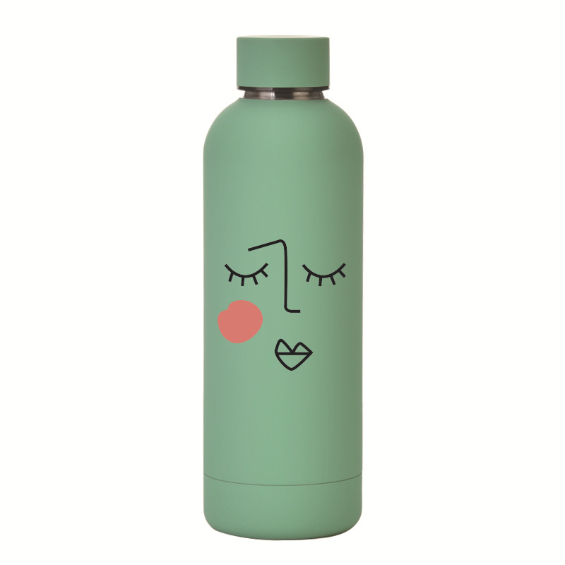 330g Weight Thermos Cup Kitchen and drinking utensils 1 Piece Quantity Stainless Steel Material Cartoon Pattern Fashion Style Fashion Cartoon Stainless Steel Thermos Cup Water Bottles 1 Piece 5