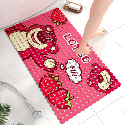 Bathroom Anti-Slip Mat, Shower Room, Hollow Kidsren, Pregnant Women and the Elderly Bathing Suction Cup Foot Mat, Bathroom Floor Mat