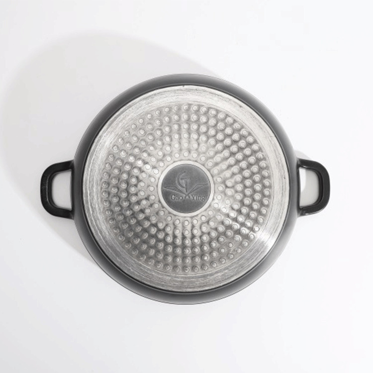 Chongqing olla de sopa caliente doble fondo plano olla de inducción de fuego abierto Universal