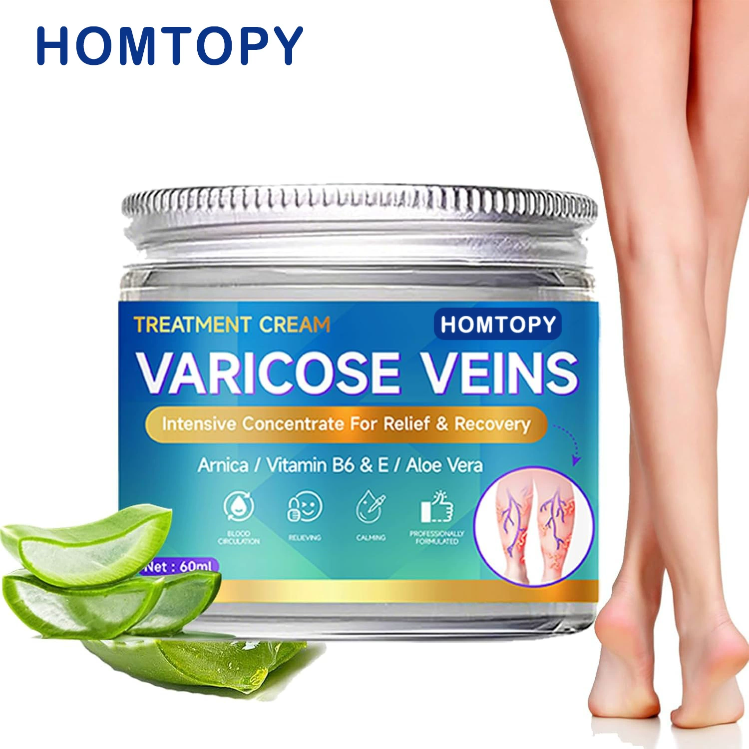 Крем для ног от усталости и восстановления кровообращения, успокаивающий и расслабляющий, для улучшения состояния ног.