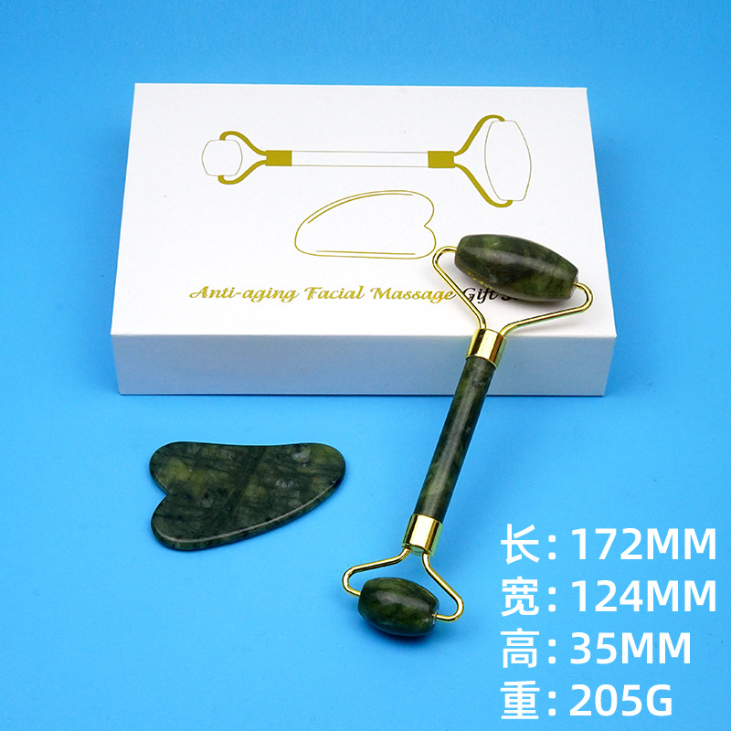 Fábrica al por mayor salón de belleza cuerpo entero espalda raspado masaje cara ojo Jade rodillo raspado tablero combinación traje