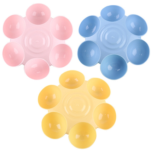 Pet supplies Amazon's new six-grid petal pet bowl, multi-pet sharing cat bowl, drinking water feeding cat bowl