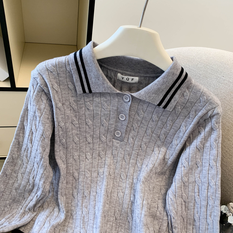 Damen Strickpullover Mit Polokragen Für Den Lässigen Herbst-look_voghion.com