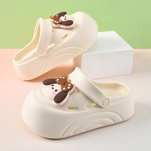 Women's Clogs for Outdoor Wear, Odor-Resistant, Summer Non-Slip Closed-Toe Slippers, Thick-Soled Eva Cute Cartoon Wear-Resistant Sandals