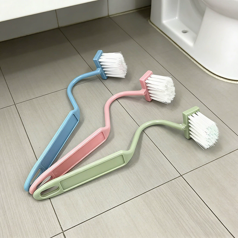 Щетка для унитаза Щетка с длинной ручкой Щетка для очистки мертвого угла V-образная пластиковая туалетная щетка для унитаза Внутри изогнутая щетка