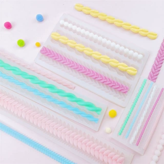 绳子链条围边翻糖硅胶模具蛋糕巧克力糖果厨房烘焙用具甜品装饰模