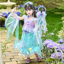 女童夏连衣裙2025新款儿童生日美人鱼公主裙女孩洛丽塔高级感裙子