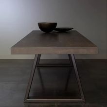 美式复古实木餐桌小户型阳台书桌家用吃饭桌创意休闲办公桌工作台