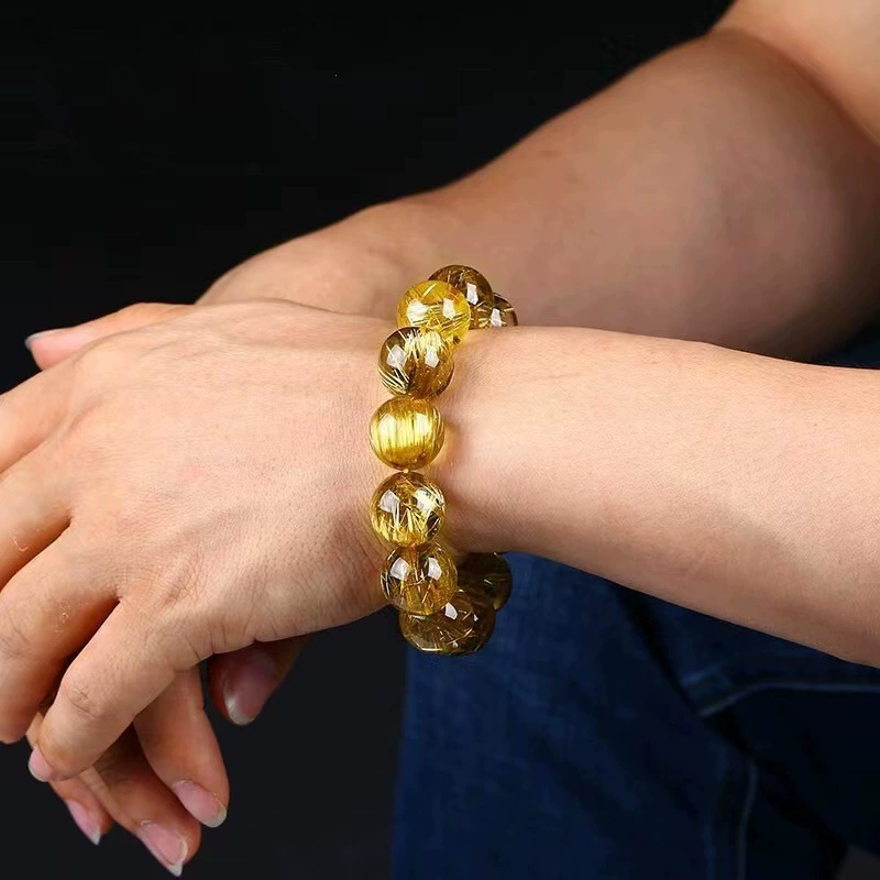 Organic crystal, one bead bracelet for beloved