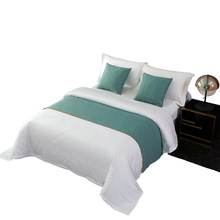 RKT4星级酒店床上用品宾馆床尾巾搭巾欧式简约床旗床盖床尾垫抱枕