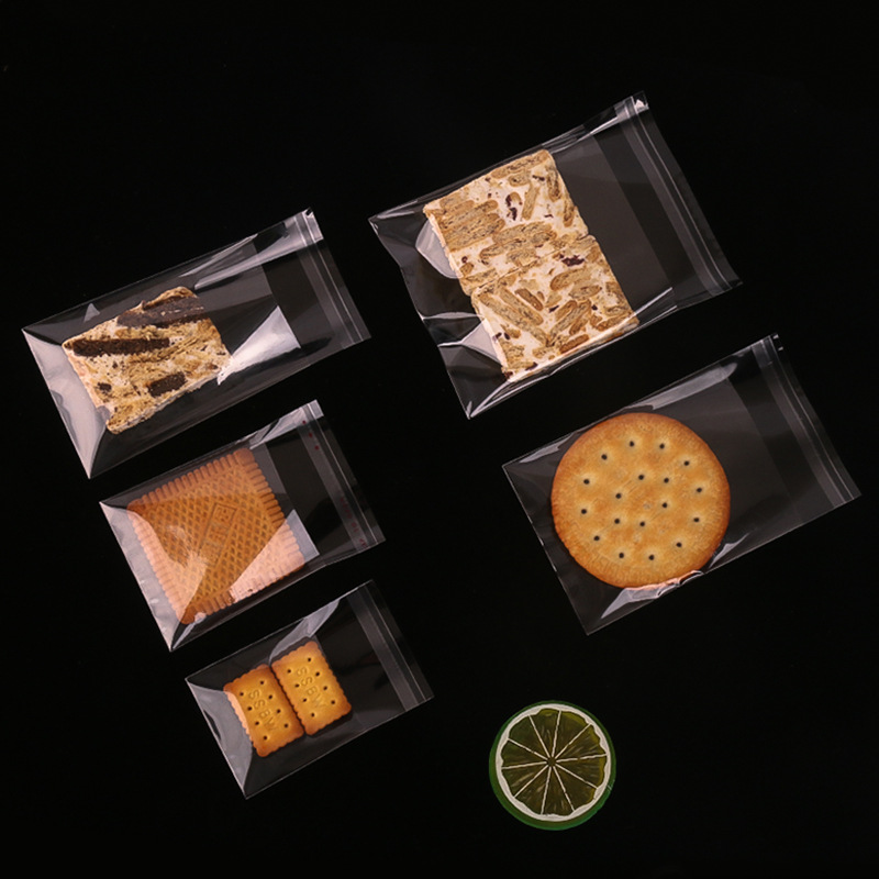 Thickened transparent cookie bags self-sealing bags, Dragon Boat Festival mooncake self-adhesive bags candy plastic packaging bags snacks OPP bags