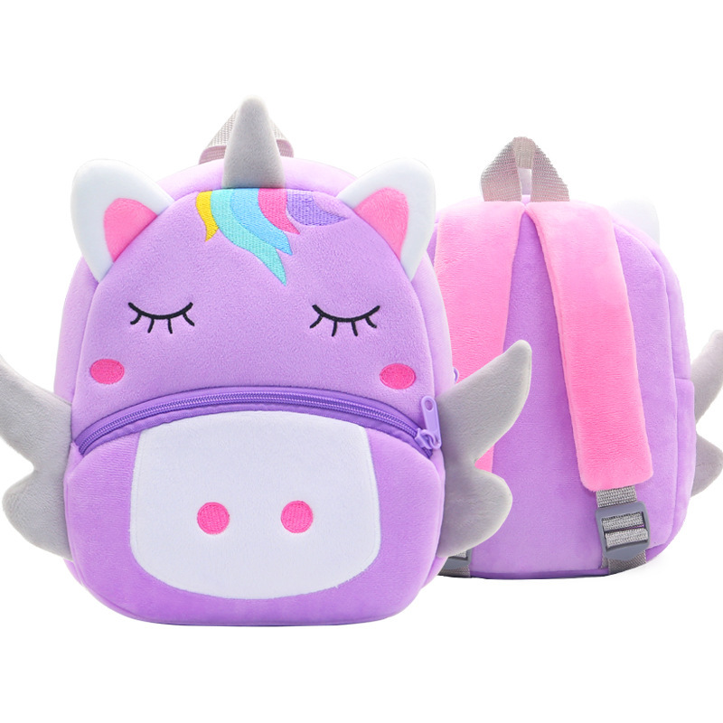 3D lindos dibujos animados peluche niños jardín de infantes mochila escolar movimiento de animales escolares mochila de peluche mochila de niños