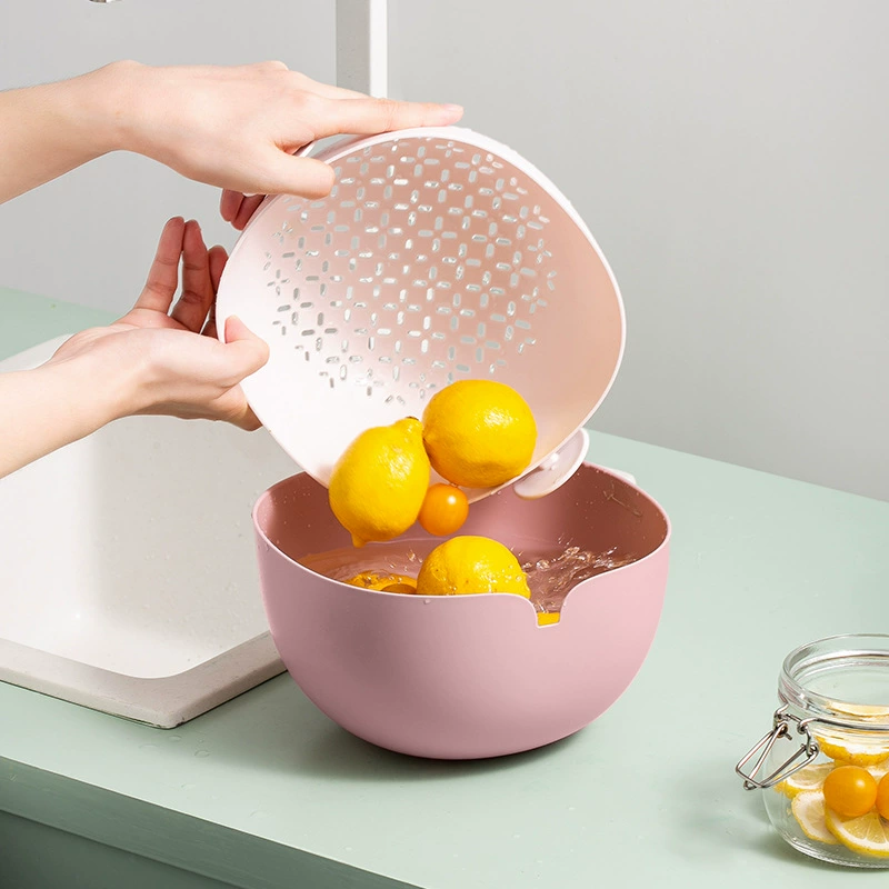 Capacious Double-Layer Drying Rack with Two-Color Design for Fruits and Pen Storage