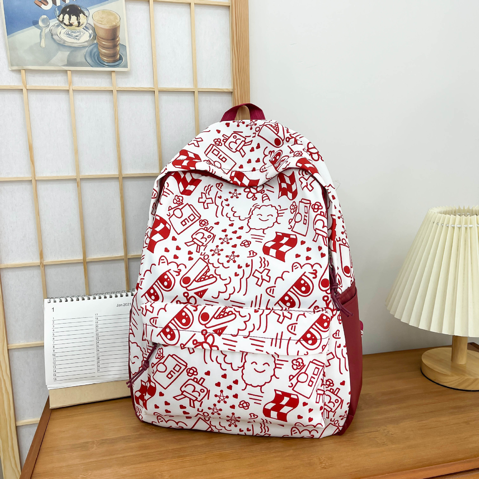 2024 nueva moda mochila femenina coreana ins japonés estudiante de la escuela secundaria mochila de gran capacidad mochila de la escuela secundaria