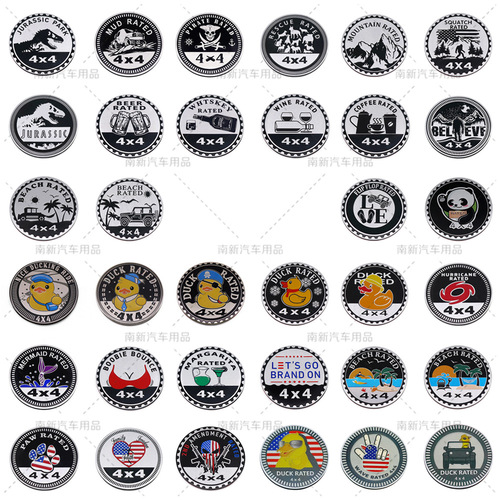 Car 4X4 RATED car logo new 4X4 aluminum sticker