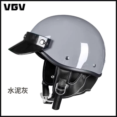 Motosiklet kaskı (dəbilqə) — motorcycle helmet, custom electric vehicle - cement-gray-s52-53