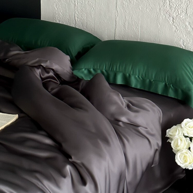 Новый простой однотонный высококачественный комплект постельного белья из тенселя с высокой плотностью, четыре предмета, лиоцелл