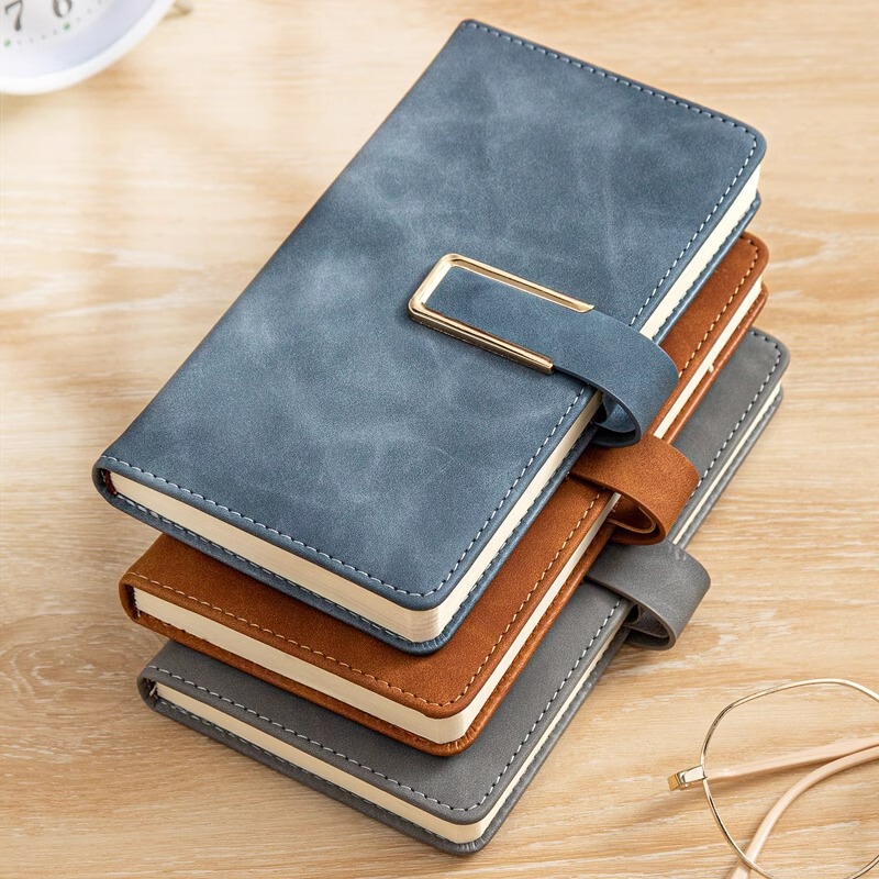 Buckle Business Leather A6 Notebook Hard Shell Thickened Student Simple Work Diary Meeting Office Notepad Buckle Business Leather A6 Notebook Hard Shell Thickened Student Simple Work Diary Meeting Office Notepad