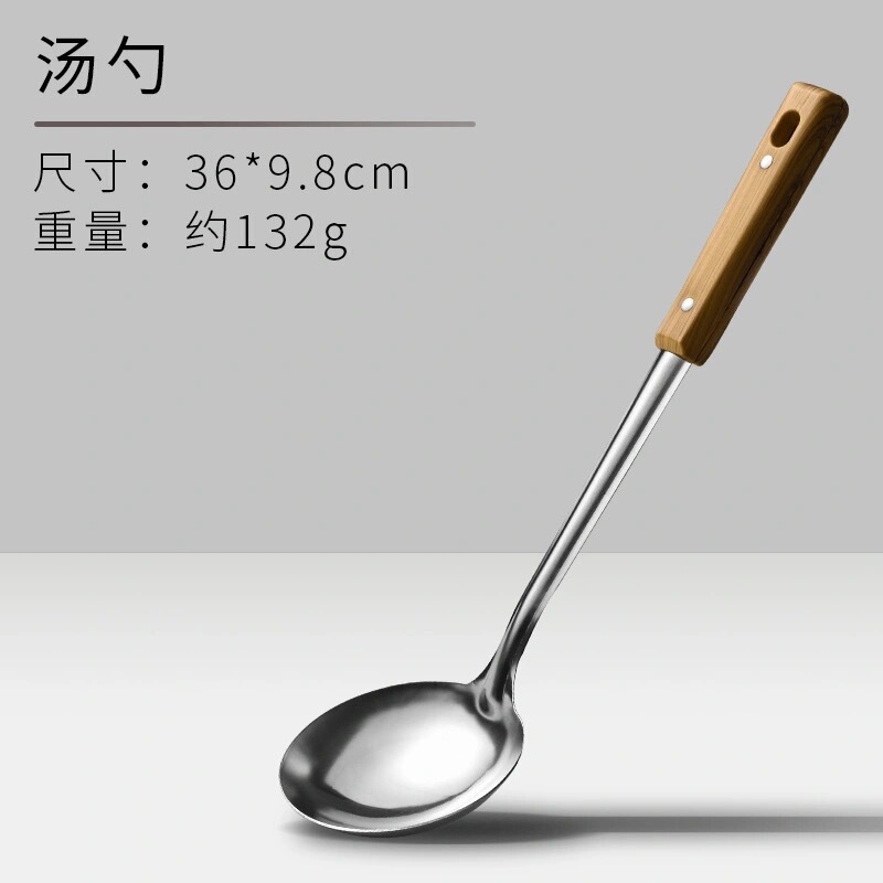 厚いステンレス家庭用キッチンは木目の取っ手のようです。|undefined