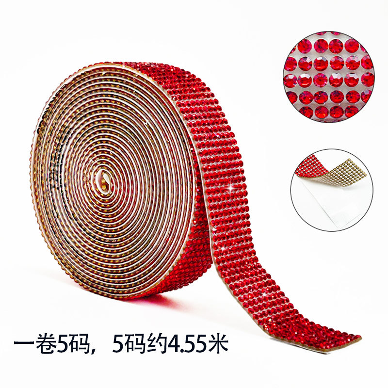 Tela de diamantes de imitación, cinta de diamantes de imitación de vidrio, accesorios de ropa, tiras de diamantes, decoración del hogar, fila de diamantes, accesorios de joyería, diamantes de imitación, diamantes de flash autoadhesivos