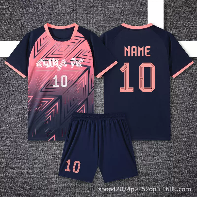 儿童足球运动服套装短袖足球服训练服球衣印制速干跨境代发批发