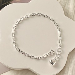 韓国版シンプルで不規則な銀坤坤insブレスレットの女性ファッションの弾力性があります。
