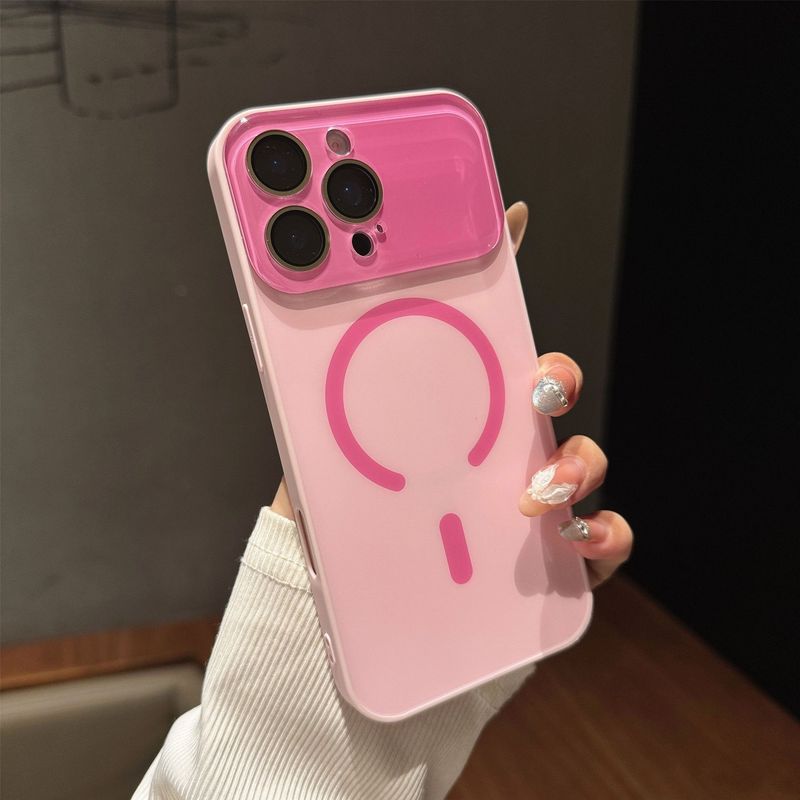 适用苹果17PROMAX肤感磨砂磁吸手机壳iPhone16马卡龙大视窗镜头膜|undefined